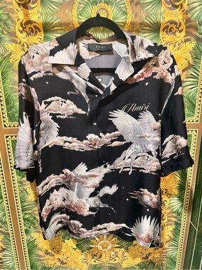 AMIRI Black Pegasus-shirt & short set
